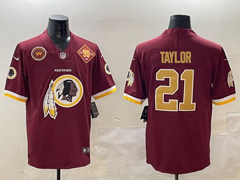 Men Washington Commanders #21 Taylor Red Brigade standard Nike 2025 Vapor Limited NFL Jersey style 1->washington commanders->NFL Jersey